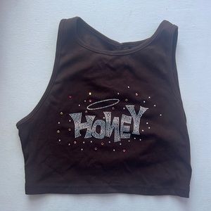 bedazzled cropped tank